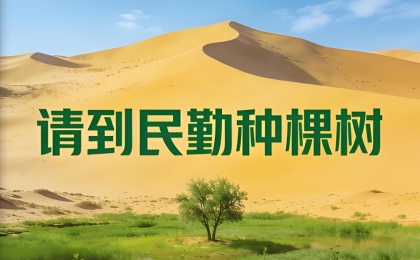 “请到民勤种棵树”  