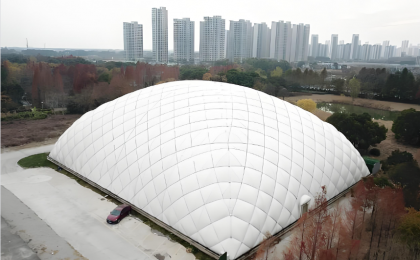 湖北武汉水厂改造使用全封闭气膜施工